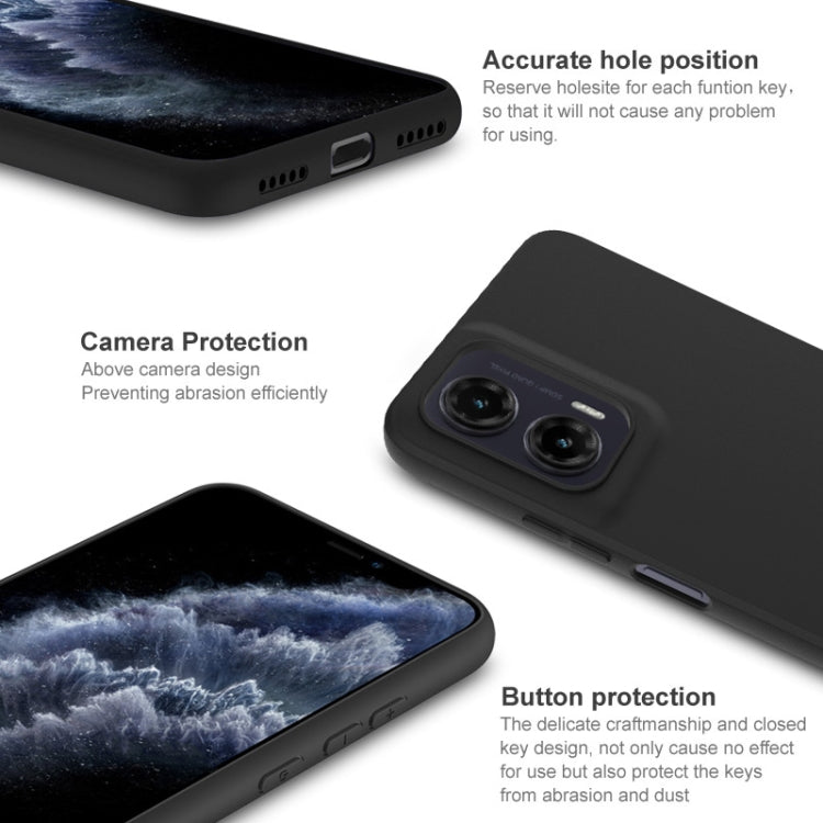 Pour Motorola Moto G35 5G Coque de téléphone antichoc en TPU dépoli série IMAK UC-3 (noir)