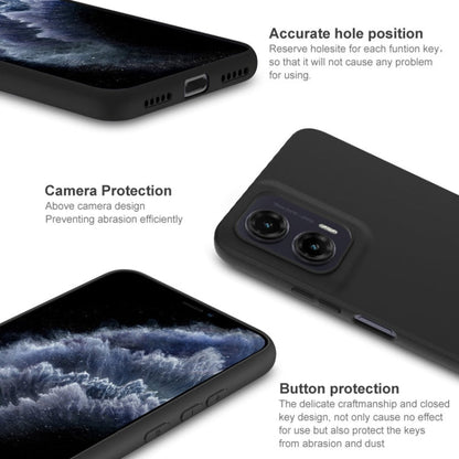Pour Motorola Moto G35 5G Coque de téléphone antichoc en TPU dépoli série IMAK UC-3 (noir)