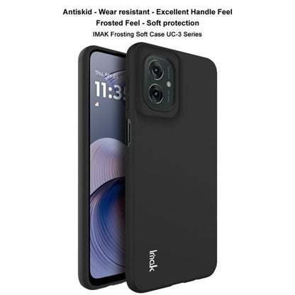Pour Motorola Moto G55 5G Coque de Téléphone en TPU Givré Antichoc Série IMAK UC-3 (Noir)