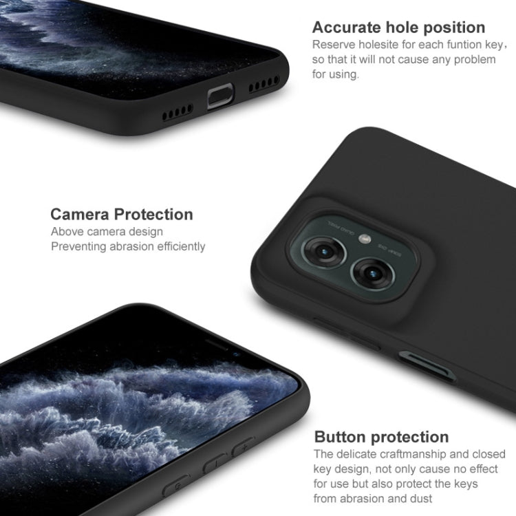 Pour Motorola Moto G55 5G Coque de Téléphone en TPU Givré Antichoc Série IMAK UC-3 (Noir)