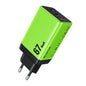WK WP-U157 Chargeur rapide GaN USB 67 W USB-C / Type-Cx2, Type de prise : prise européenne (vert)