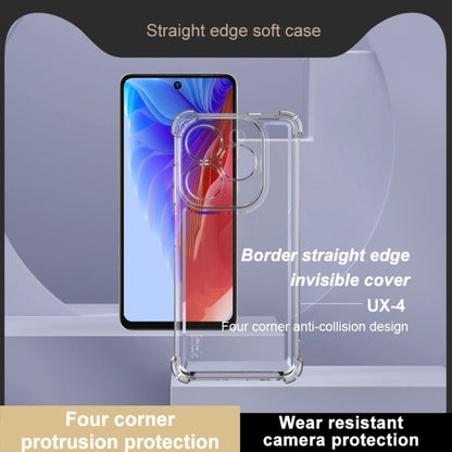 For itel P55 4G IMAK UX-4 Series Four-corner Shockproof Phone Case(Transparent)