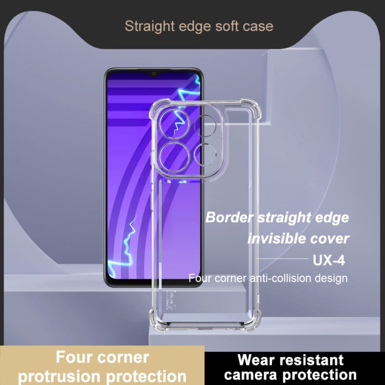 Pour Tecno POP 7 / POP 7 Pro Coque de téléphone antichoc à quatre coins de la série IMAK UX-4 (transparent)