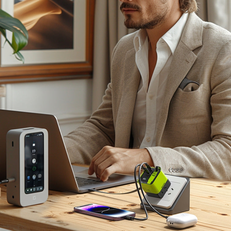 WK WP-U39 65W USB-C / Type-C, USB GaN Fast Charger with 80cm Type-C Cable, Plug Type:EU Plug(Yellow)