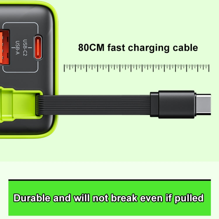 WK WP-U39 65W USB-C / Type-C, USB GaN Fast Charger with 80cm Type-C Cable, Plug Type:EU Plug(Yellow)