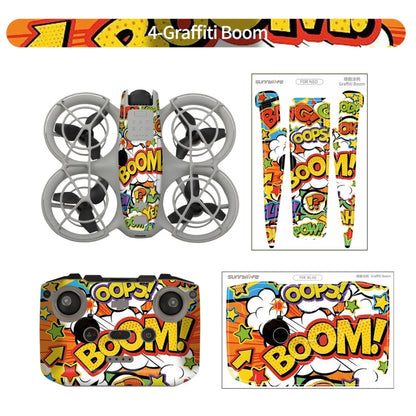Pour autocollant de protection de corps de drone DJI Neo (Graffiti Boom)