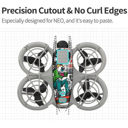 For DJI Neo Drone Body Remote Control Protective Sticker(Dark Camo)