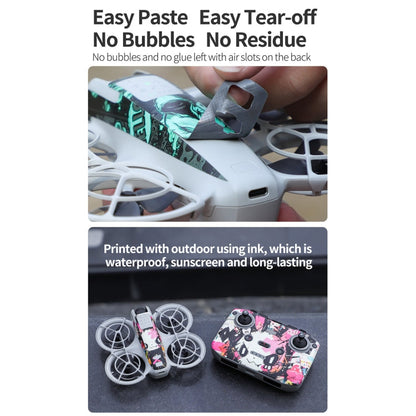 For DJI Neo Drone Body Remote Control Protective Sticker(Ghost Pop)