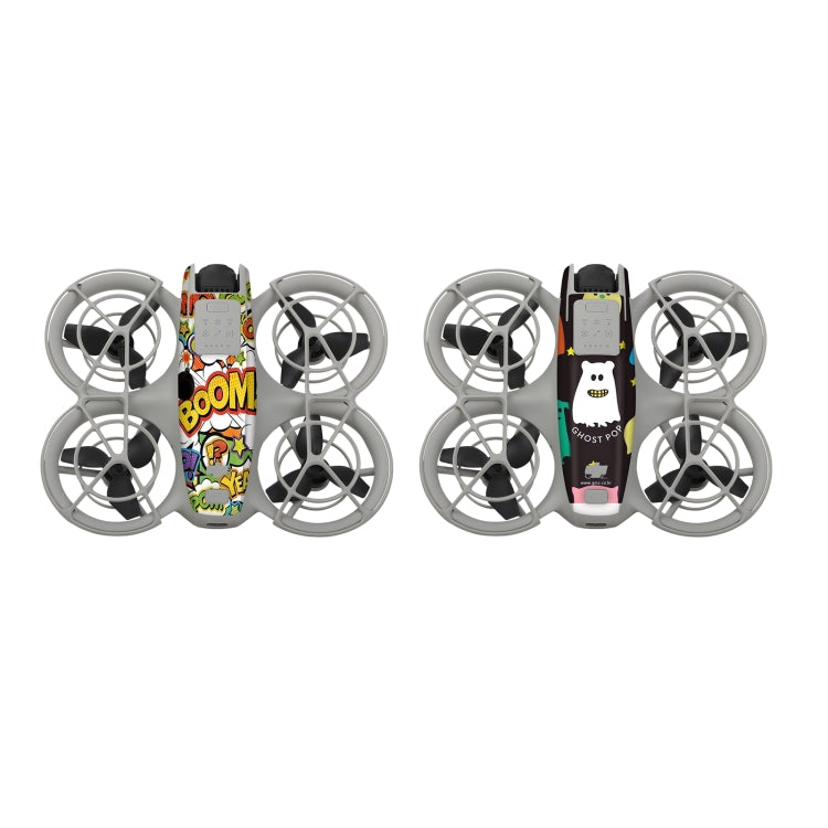 Pour DJI Neo 2pcs Combo Autocollants de Protection de Corps de Drone (Graffiti Boom + Ghost Pop)