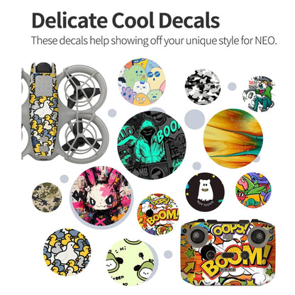 Pour DJI Neo 2pcs Combo Autocollants de protection pour corps de drone (Camouflage Désert + Peinture)