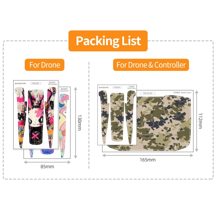 Pour DJI Neo 2pcs Combo Autocollants de Protection de Corps de Drone (Graffiti Boom + Ghost Pop)