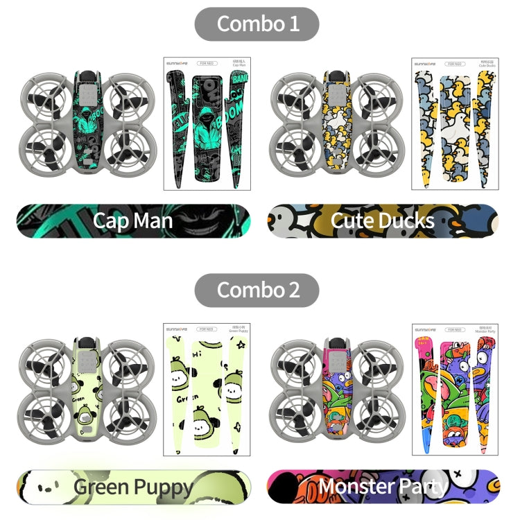 Pour DJI Neo 2pcs Combo Autocollants de protection pour corps de drone (Camouflage Désert + Peinture)
