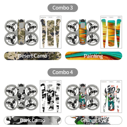Pour DJI Neo 2pcs Combo Autocollants de Protection de Corps de Drone (Graffiti Boom + Ghost Pop)