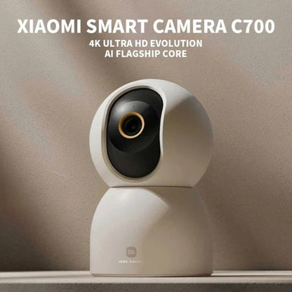 Caméra intelligente Xiaomi C700 originale 4K, angle de vision de 360°, vision nocturne couleur, caméra AI, prise : prise US