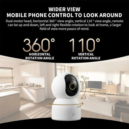Caméra intelligente Xiaomi C700 originale 4K, angle de vision de 360°, vision nocturne couleur, caméra AI, prise : prise US