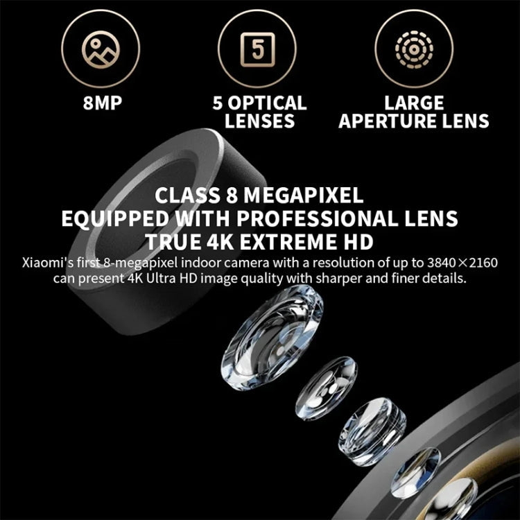 Caméra intelligente Xiaomi C700 originale 4K, angle de vision de 360°, vision nocturne couleur, caméra AI, prise : prise US