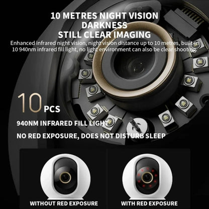 Caméra intelligente Xiaomi C700 originale 4K, angle de vision de 360°, vision nocturne couleur, caméra AI, prise : prise US