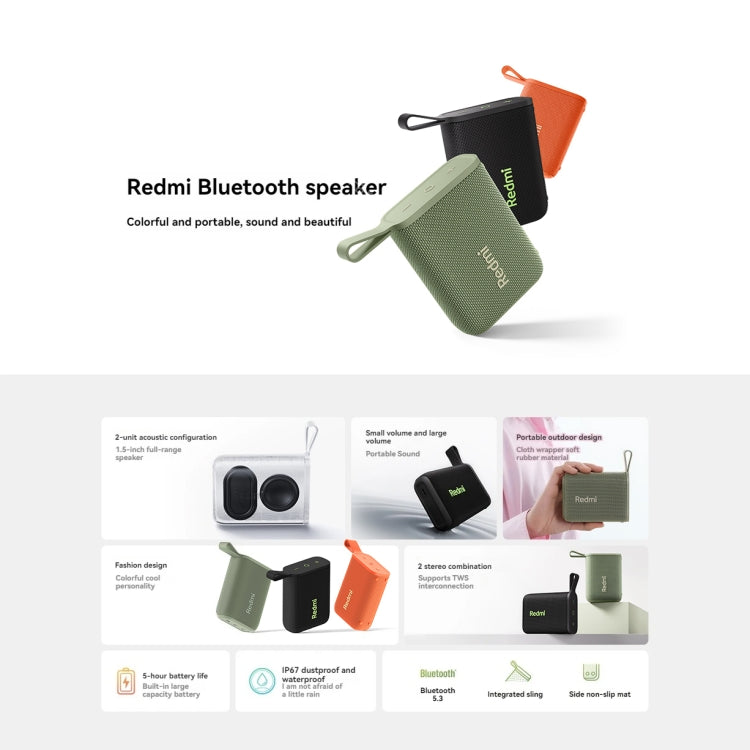Xiaomi Redmi IP67 Waterproof Portable Bluetooth Speaker(Black)