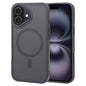 Pour iPhone 16 Plus Coque de téléphone magnétique MagSafe GEBEI Skin Feel (Noir)