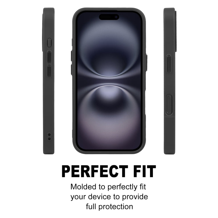 Pour iPhone 16 Plus Coque de téléphone magnétique MagSafe GEBEI Skin Feel (Noir)