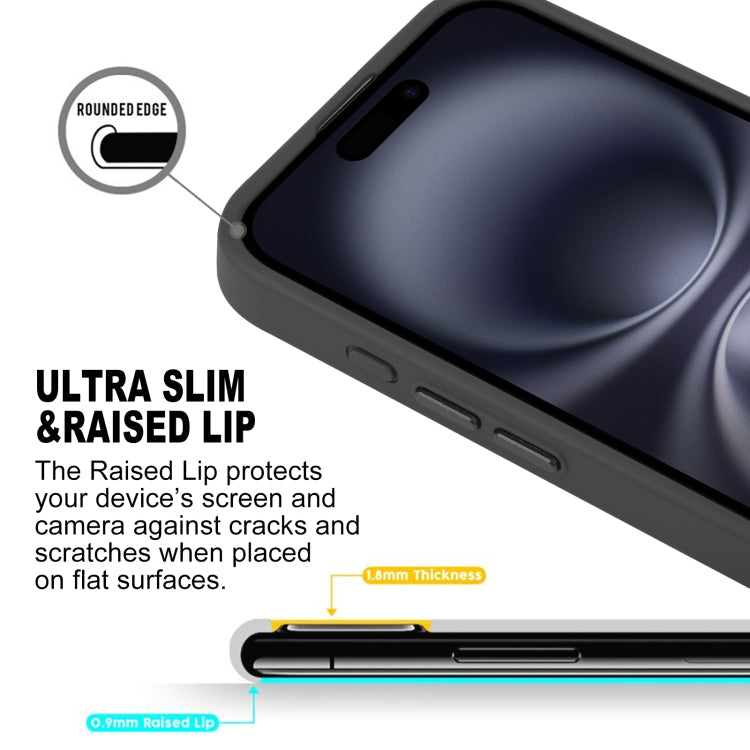 Pour iPhone 16 Plus Coque de téléphone magnétique MagSafe GEBEI Skin Feel (Noir)