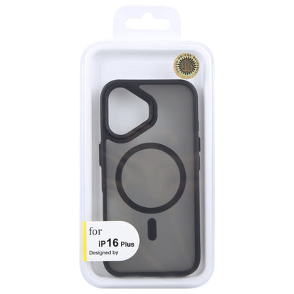 Pour iPhone 16 Plus Coque de téléphone magnétique MagSafe GEBEI Skin Feel (Noir)