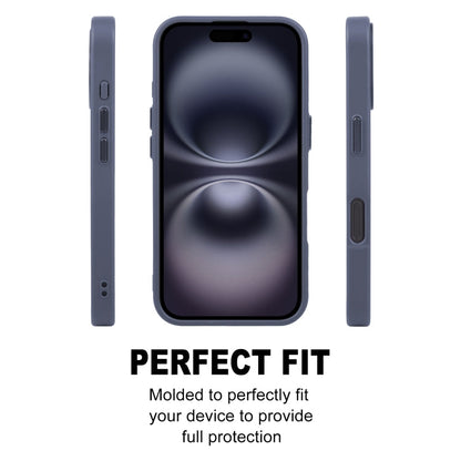 For iPhone 16 Plus GEBEI Skin Feel MagSafe Magnetic Phone Case(Blue)