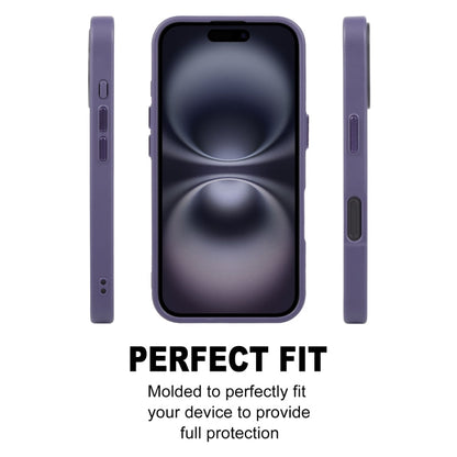 For iPhone 16 Plus GEBEI Skin Feel MagSafe Magnetic Phone Case(Purple)