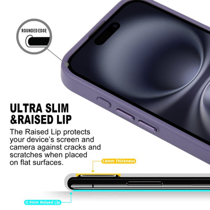 For iPhone 16 Plus GEBEI Skin Feel MagSafe Magnetic Phone Case(Purple)