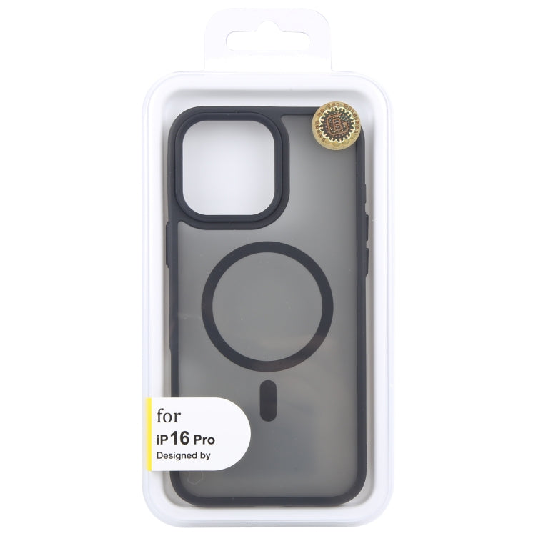 Pour iPhone 16 Pro, étui de téléphone magnétique MagSafe GEBEI Skin Feel (noir)