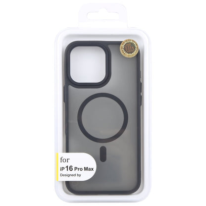 Pour iPhone 16 Pro Max GEBEI Étui de téléphone magnétique MagSafe Sensation peau (Noir)