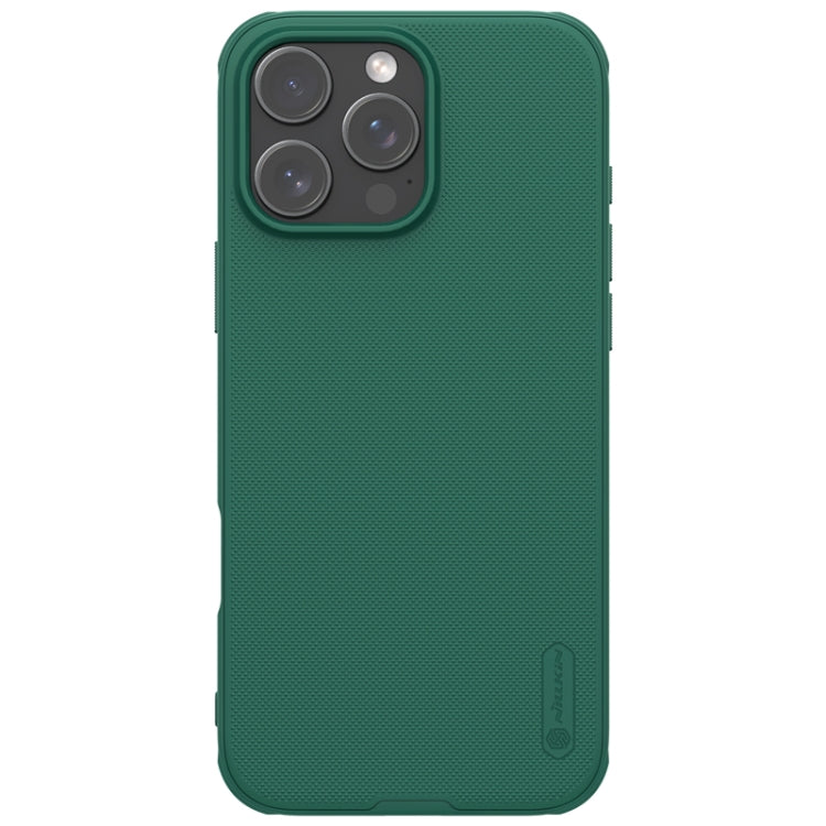 Pour iPhone 16 Pro Max Coque NILLKIN Frosted Shield Pro PC + TPU (Vert)