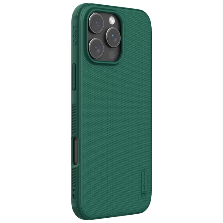 Pour iPhone 16 Pro Max Coque NILLKIN Frosted Shield Pro PC + TPU (Vert)