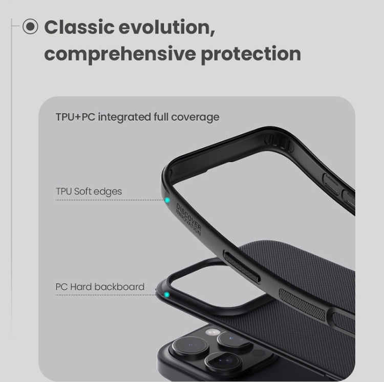Pour iPhone 16 Pro Max Coque NILLKIN Frosted Shield Pro PC + TPU (Vert)