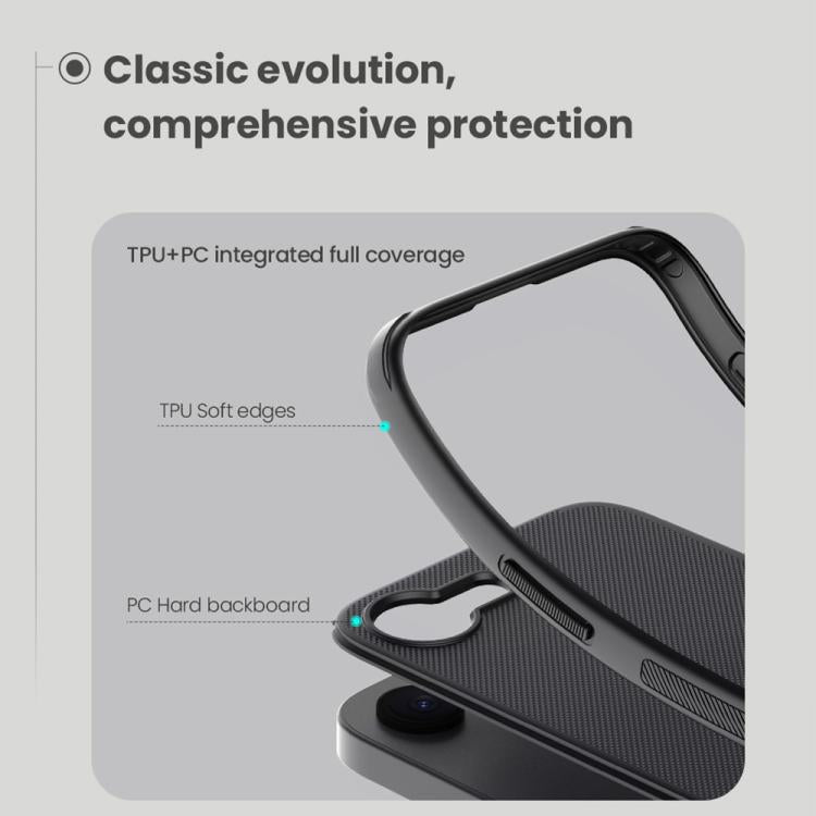 For iPhone 17e / 16e NILLKIN Frosted Shield Pro PC + TPU Phone Case(Blue)