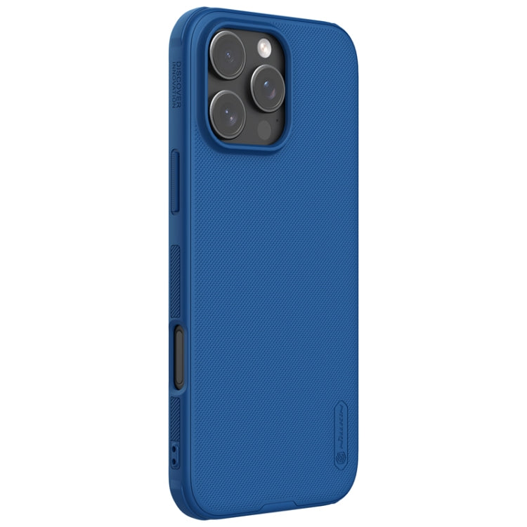 Pour iPhone 16 Pro Max Coque NILLKIN Frosted Shield Pro Magnetic Magsafe (Bleu)