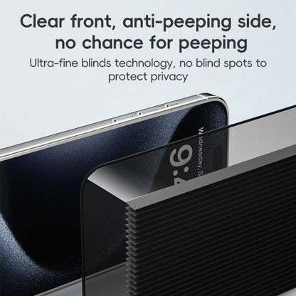 For iPhone 16 Pro Max ZGA 0.33mm 2.5D Anti-static Privacy Tempered Glass Film