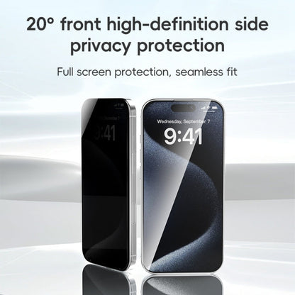 For iPhone 16 Pro ZGA 0.33mm 2.5D Anti-static Privacy Tempered Glass Film