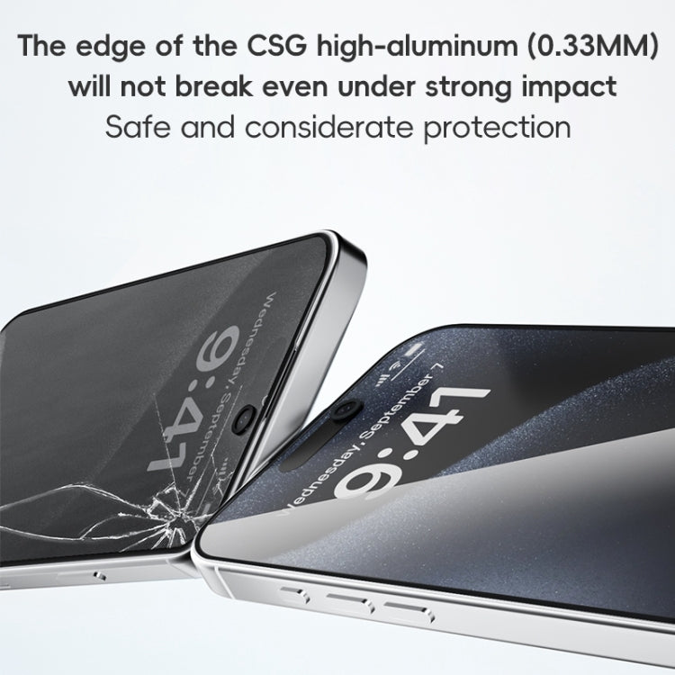 For iPhone 16 Pro ZGA 0.33mm 2.5D Anti-static Privacy Tempered Glass Film