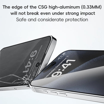 For iPhone 16 Pro ZGA 0.33mm 2.5D Anti-static Privacy Tempered Glass Film