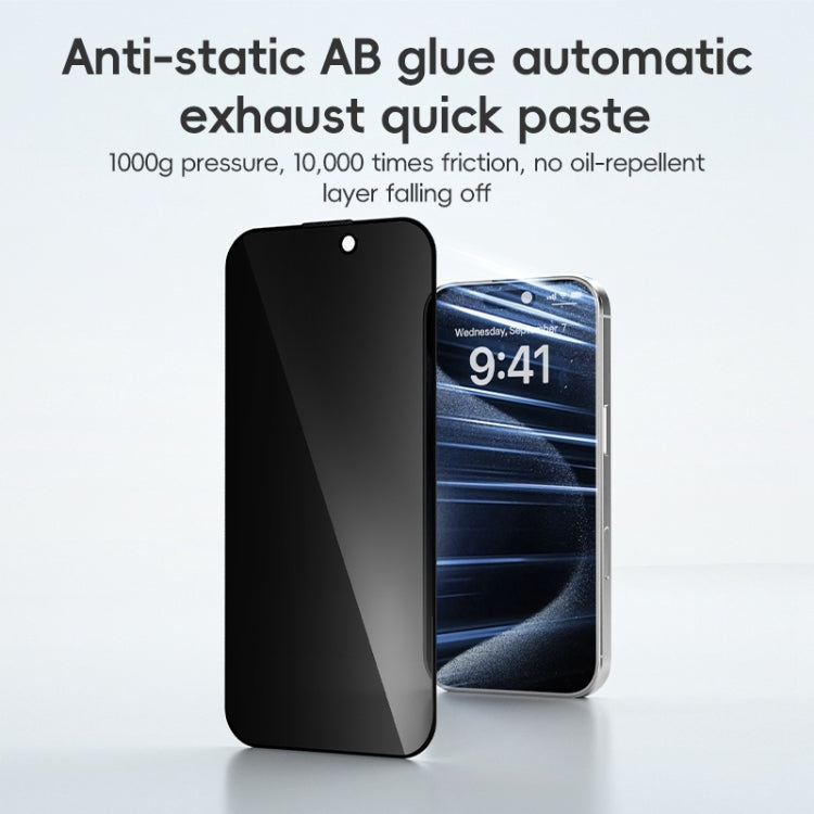 For iPhone 16 Pro ZGA 0.33mm 2.5D Anti-static Privacy Tempered Glass Film