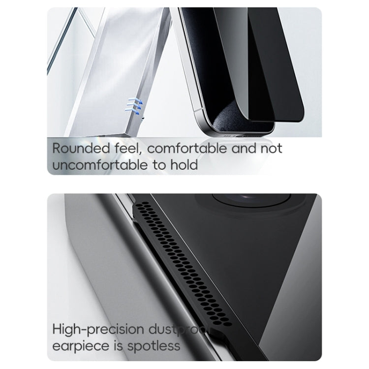 For iPhone 16 Pro ZGA 0.33mm 2.5D Anti-static Privacy Tempered Glass Film