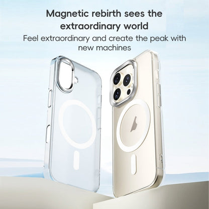 For iPhone 16 Pro ZGA Magsafe Clear PC Tempered Glass Phone Case(Transparent)