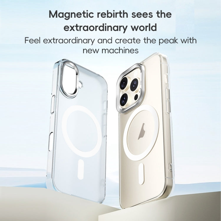 For iPhone 16 Plus ZGA Magsafe Clear PC Tempered Glass Phone Case(Transparent)