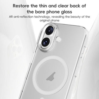 For iPhone 16 Plus ZGA Magsafe Clear PC Tempered Glass Phone Case(Transparent)