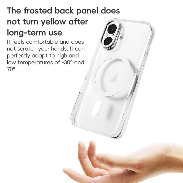 For iPhone 16 Pro ZGA Magsafe Clear PC Tempered Glass Phone Case(Transparent)