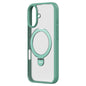 For iPhone 16 Plus ZGA Magsafe Holder PC Hybrid TPU Phone Case(Green)