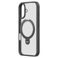 For iPhone 16 ZGA Magsafe Holder PC Hybrid TPU Phone Case(Black)