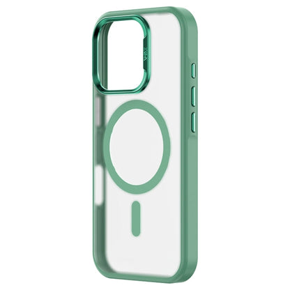 For iPhone 16 Plus ZGA Magsafe Frosted PC Hybrid TPU Phone Case(Green)