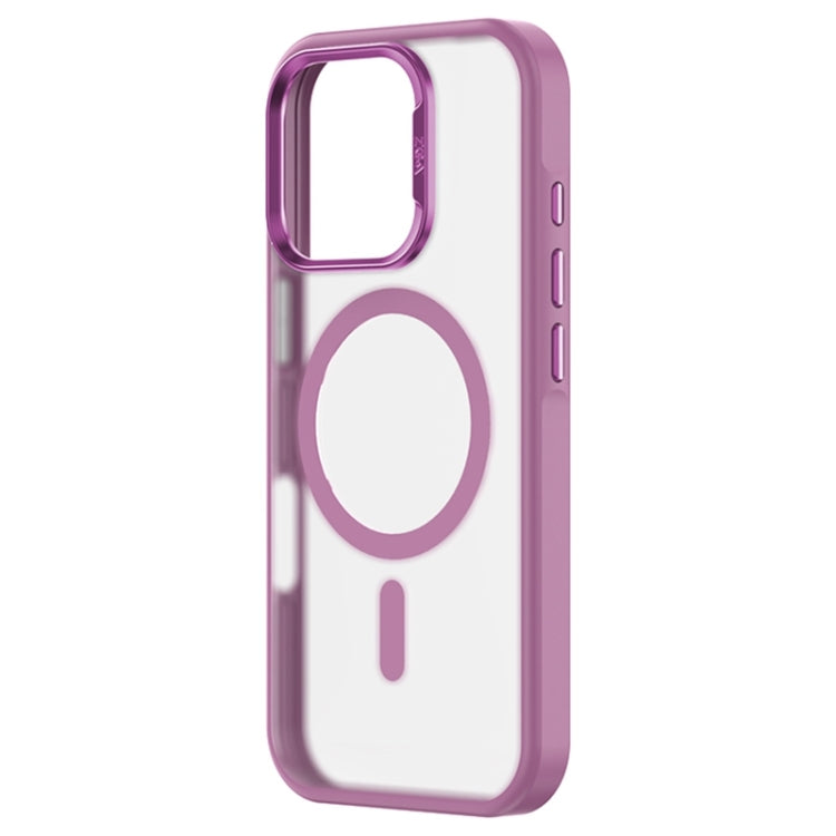 Coque de téléphone hybride TPU givrée ZGA Magsafe pour iPhone 16 (rose)
